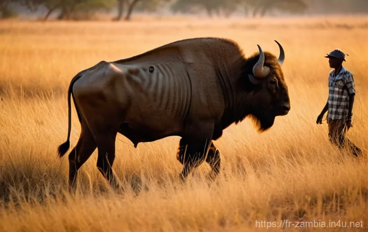 잠비아 모험 여행 - **Prompt 1: South Luangwa Walking Safari at Twilight**
    "A wide-angle shot of a serene twilight s...