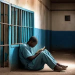 잠비아 교도소 환경 - **Prompt 1: "A crowded prison cell in Zambia, featuring a group of adult male and female inmates. Th...