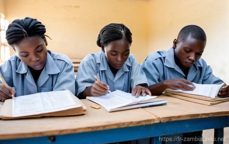 잠비아 교도소 환경 - **Prompt 2: "A compassionate scene within a Zambian prison's common area. A modest aid worker, fully...